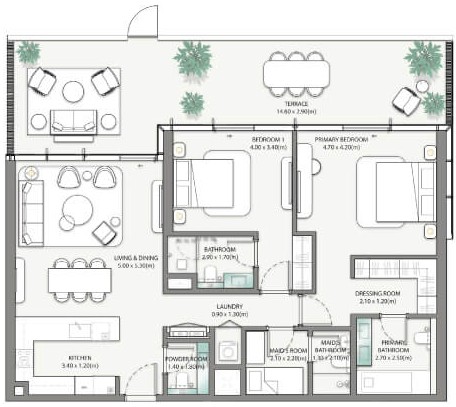 2 Bedroom Apartment