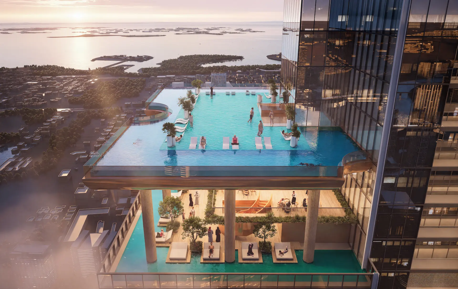 1-Bedroom Apartments at Sobha Skyparks — High-Floor Skyline View — view 3