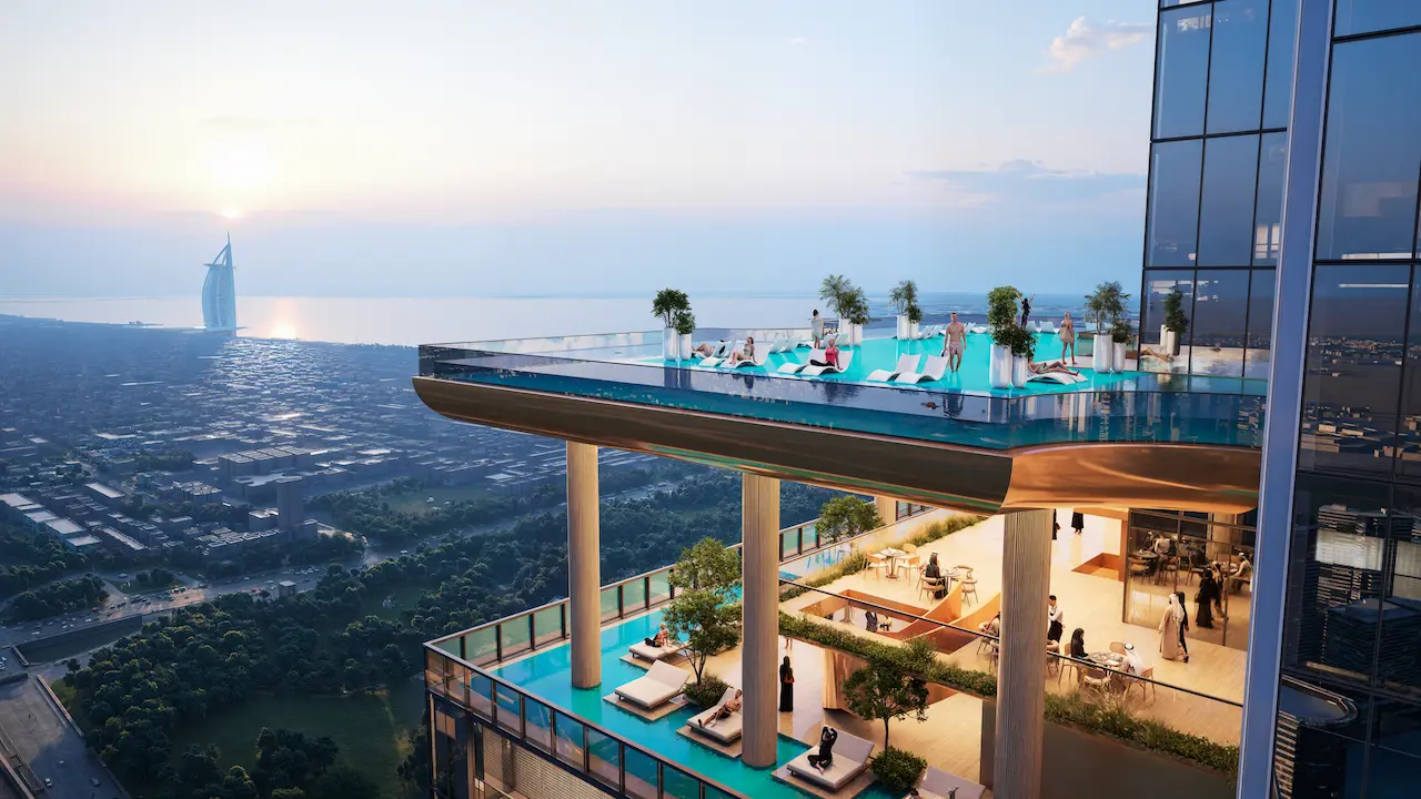1-Bedroom Apartments at Sobha Skyparks — High-Floor Skyline View — view 1